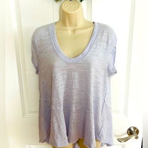Free People, We the free, loose fit shirt, Size XS, Color Light blue